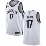 Youth Nike Brooklyn Nets #17 Ed Davis Swingman White NBA Jersey - Association Edition