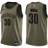 Youth Nike Brooklyn Nets #30 Dzanan Musa Swingman Green Salute to Service NBA Jersey