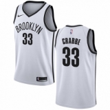 Youth Nike Brooklyn Nets #33 Allen Crabbe Swingman White NBA Jersey - Association Edition