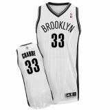 Men's Adidas Brooklyn Nets #33 Allen Crabbe Authentic White Home NBA Jersey