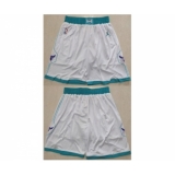 Men's Charlotte Hornets White Mitchell & Ness Shorts (Run Small)