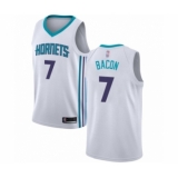 Men's Jordan Charlotte Hornets #7 Dwayne Bacon Authentic White Basketball Jersey - Association Edition