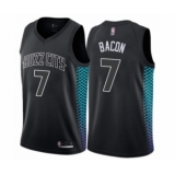 Men's Jordan Charlotte Hornets #7 Dwayne Bacon Authentic Black Basketball Jersey - City Edition