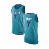 Men's Jordan Charlotte Hornets #7 Dwayne Bacon Authentic Teal Basketball Jersey - Icon Edition