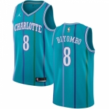 Men's Nike Jordan Charlotte Hornets #8 Bismack Biyombo Swingman Aqua Hardwood Classics NBA Jersey