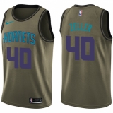 Youth Nike Charlotte Hornets #40 Cody Zeller Swingman Green Salute to Service NBA Jersey