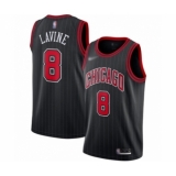 Youth Chicago Bulls #8 Zach LaVine Swingman Black Finished Basketball Jersey - Statement Edition