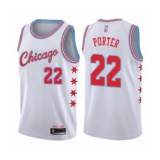 Men's Chicago Bulls #22 Otto Porter Authentic White Basketball Jersey - City Edition