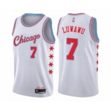Men's Chicago Bulls #7 Timothe Luwawu Authentic White Basketball Jersey - City Edition