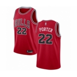 Women's Chicago Bulls #22 Otto Porter Authentic Red Basketball Jersey - Icon Edition