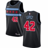 Women's Nike Chicago Bulls #42 Robin Lopez Swingman Black NBA Jersey - City Edition
