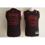 Youth Adidas Chicago Bulls #23 Michael Jordan Swingman Black NBA Jersey