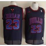 Men's Adidas Chicago Bulls #23 Michael Jordan Swingman Black Blue No. NBA Jersey