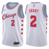 Men's Nike Chicago Bulls #2 Jerian Grant Swingman White NBA Jersey - City Edition