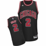 Women's Adidas Chicago Bulls #2 Jerian Grant Swingman Black Alternate NBA Jersey