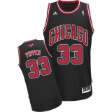 Women's Adidas Chicago Bulls #33 Scottie Pippen Swingman Black Alternate NBA Jersey