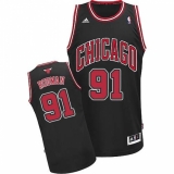 Youth Adidas Chicago Bulls #91 Dennis Rodman Swingman Black Alternate NBA Jersey
