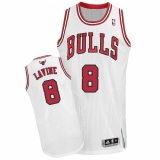 Women's Adidas Chicago Bulls #8 Zach LaVine Authentic White Home NBA Jersey