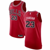 Women's Nike Chicago Bulls #23 Michael Jordan Authentic Red Road NBA Jersey - Icon Edition