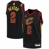 Youth Cleveland Cavaliers #2 Collin Sexton Jordan Brand Black 2020-21 Swingman Player Jersey