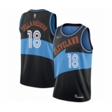 Men's Cleveland Cavaliers #18 Matthew Dellavedova Authentic Black Hardwood Classics Finished Basketball Jersey