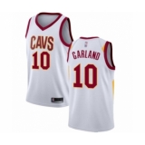 Men's Cleveland Cavaliers #10 Darius Garland Authentic White Basketball Jersey - Association Edition