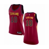 Women's Cleveland Cavaliers #10 Darius Garland Authentic Maroon Basketball Jersey - Icon Edition