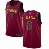 Men's Nike Cleveland Cavaliers #2 Collin Sexton Swingman Maroon NBA Jersey - Icon Edition
