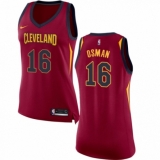 Women's Nike Cleveland Cavaliers #16 Cedi Osman Authentic Maroon NBA Jersey - Icon Edition
