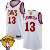 Women's Nike Cleveland Cavaliers #13 Tristan Thompson Swingman White 2018 NBA Finals Bound NBA Jersey - Association Edition