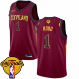 Men's Nike Cleveland Cavaliers #1 Rodney Hood Swingman Maroon 2018 NBA Finals Bound NBA Jersey - Icon Edition