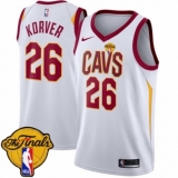 Men's Nike Cleveland Cavaliers #26 Kyle Korver Swingman White 2018 NBA Finals Bound NBA Jersey - Association Edition