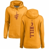 NBA Women's Nike Cleveland Cavaliers #3 George Hill Gold One Color Backer Pullover Hoodie
