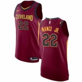 Youth Nike Cleveland Cavaliers #22 Larry Nance Jr. Authentic Maroon NBA Jersey - Icon Edition