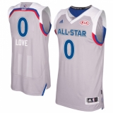 Men's Adidas Cleveland Cavaliers #0 Kevin Love Authentic Gray 2017 All Star NBA Jersey