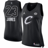 Women's Nike Jordan Cleveland Cavaliers #23 LeBron James Swingman Black 2018 All-Star Game NBA Jersey