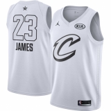 Men's Nike Jordan Cleveland Cavaliers #23 LeBron James Swingman White 2018 All-Star Game NBA Jersey