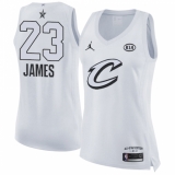 Women's Nike Jordan Cleveland Cavaliers #23 LeBron James Swingman White 2018 All-Star Game NBA Jersey