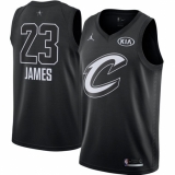 Men's Nike Jordan Cleveland Cavaliers #23 LeBron James Swingman Black 2018 All-Star Game NBA Jersey