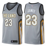 Youth Nike Cleveland Cavaliers #23 LeBron James Swingman Gray NBA Jersey - City Edition