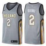 Men's Nike Cleveland Cavaliers #2 Kyrie Irving Swingman Gray NBA Jersey - City Edition