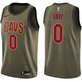 Youth Nike Cleveland Cavaliers #0 Kevin Love Swingman Green Salute to Service NBA Jersey