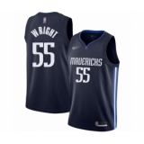 Women's Dallas Mavericks #55 Delon Wright Swingman Navy Finished Basketball Jersey - Statement Edition