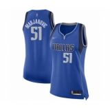 Women's Dallas Mavericks #51 Boban Marjanovic Authentic Royal Blue Basketball Jersey - Icon Edition