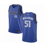 Youth Dallas Mavericks #51 Boban Marjanovic Swingman Royal Blue Basketball Jersey - Icon Edition