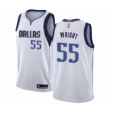 Youth Dallas Mavericks #55 Delon Wright Swingman White Basketball Jersey - Association Edition