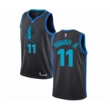Men's Dallas Mavericks #11 Tim Hardaway Jr. Authentic Charcoal Basketball Jersey - City Edition