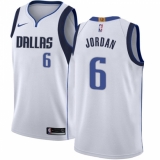 Youth Nike Dallas Mavericks #6 DeAndre Jordan Swingman White NBA Jersey - Association Edition