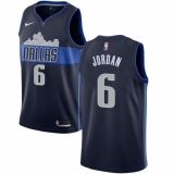 Youth Nike Dallas Mavericks #6 DeAndre Jordan Swingman Navy Blue NBA Jersey Statement Edition