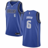 Men's Nike Dallas Mavericks #6 DeAndre Jordan Swingman Royal Blue NBA Jersey - Icon Edition